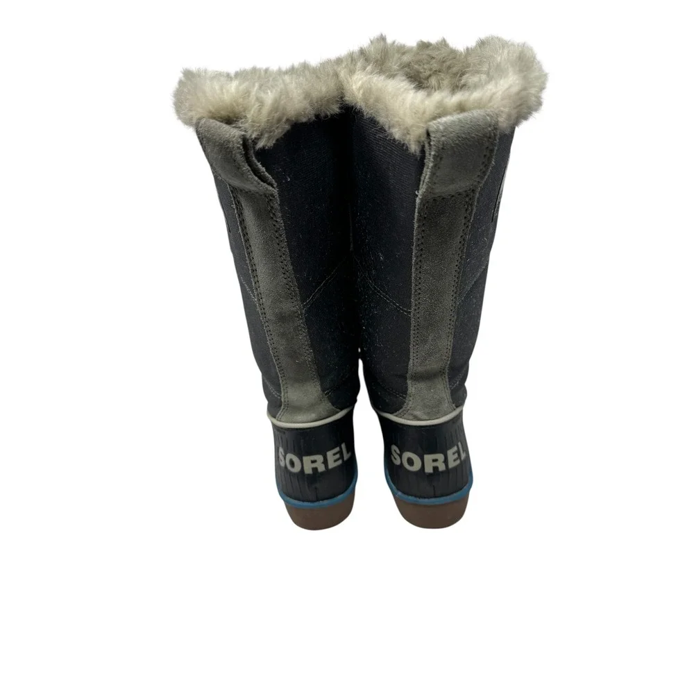 🔥Sorel Tofino II💙Suede‎ Faux Fur Waterproof Tall Snow/winter Boots Likenew